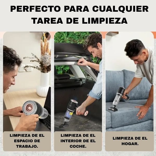 Aspiradora para carro 3 en 1 - No te quedes sin probarla!